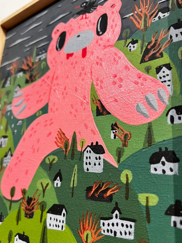 Burger Babie - Gloomy Bear Hideside - Original Artwork -Gloomy Bear Exhibition