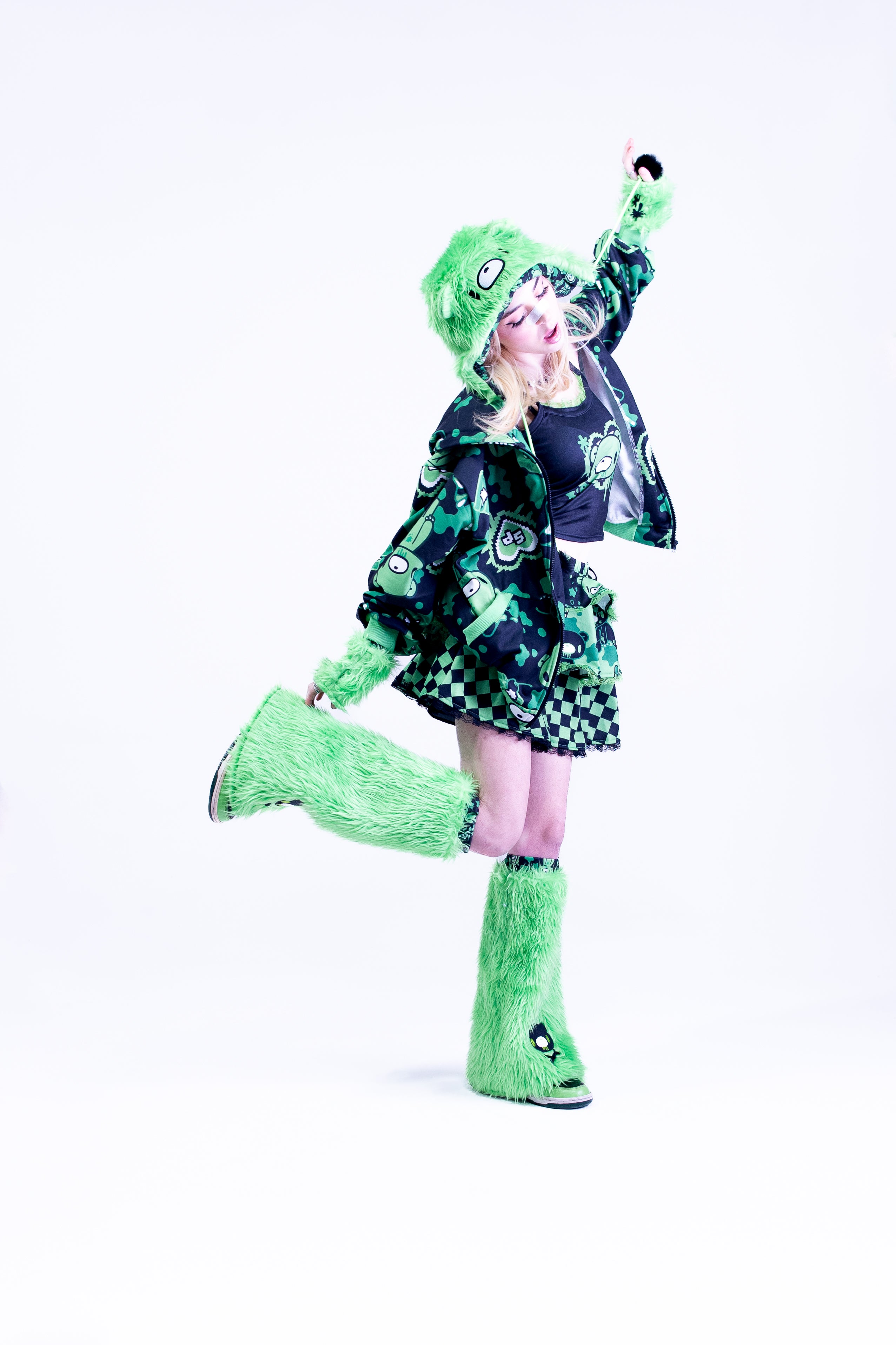Gloomy x ACDC Rag  x Sophie Powers Mini Skirt length Fashion Harajuku style