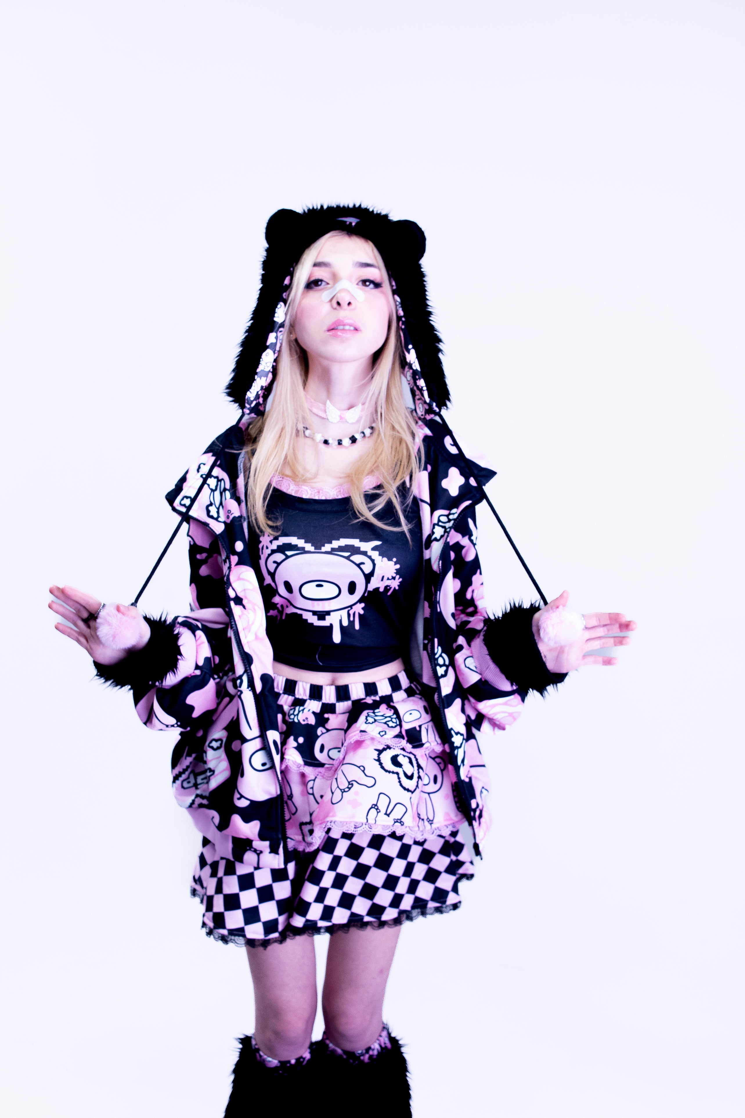 Gloomy x ACDC Rag  x Sophie Powers Mini Skirt length Fashion Harajuku style