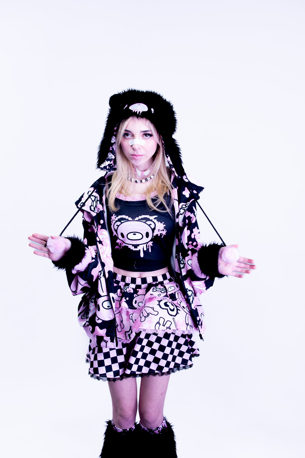 Gloomy x ACDC x Sophie Powers Mini Skirt length Fashion Harajuku style