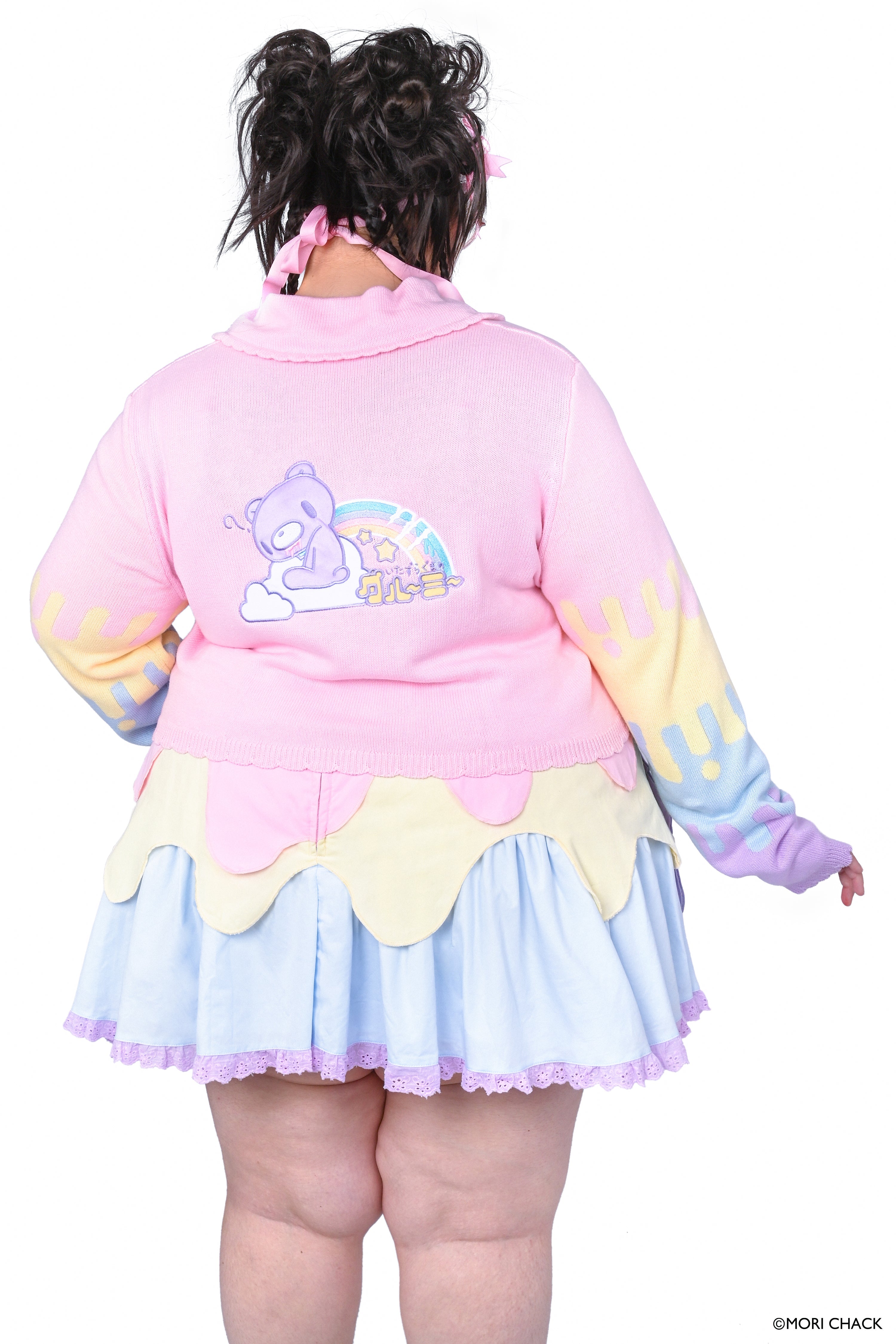 Gloomy Bear x My Violet  - Pastel Drip Cardigan