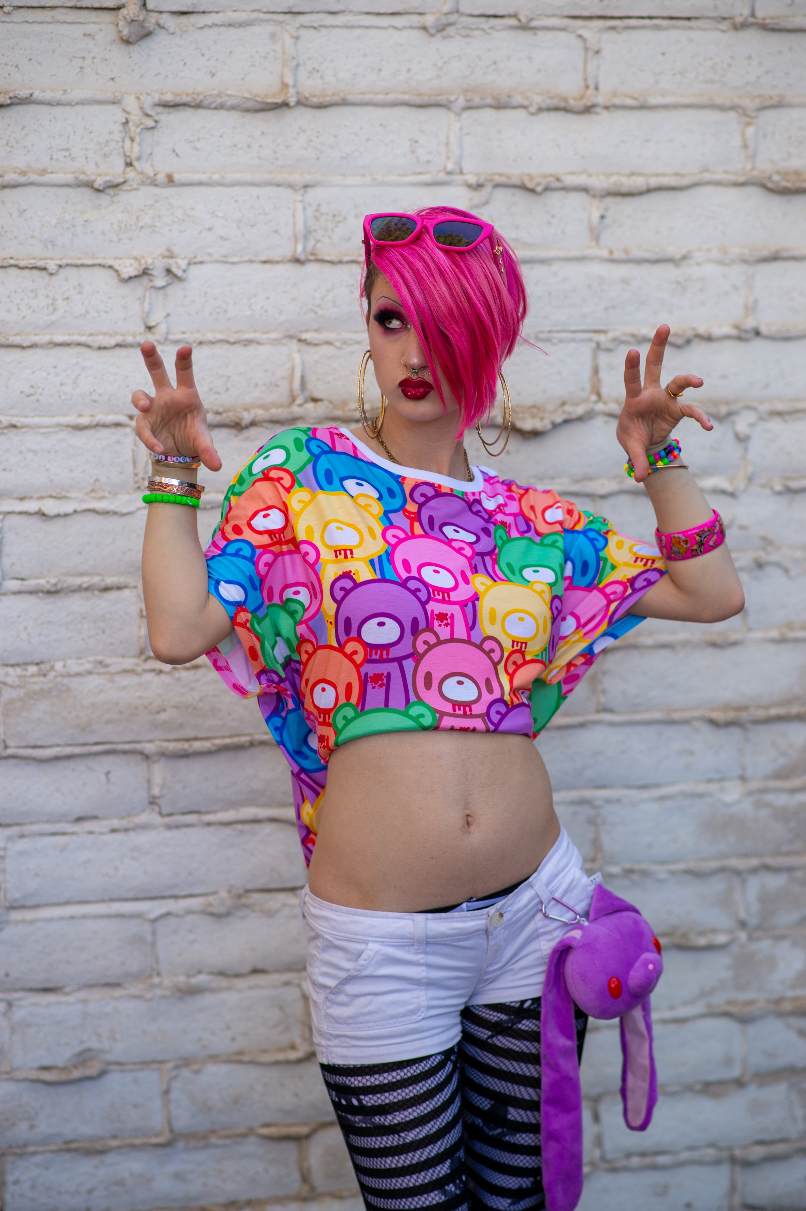 Gloomy Bear "Rainbow Dreams" Women's Short Pajama Set