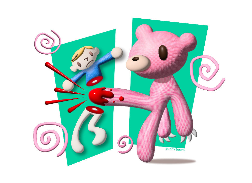 BunnyBaum - Dreamcast Gloomy - Framed Giclee - Gloomy Bear Exhibition