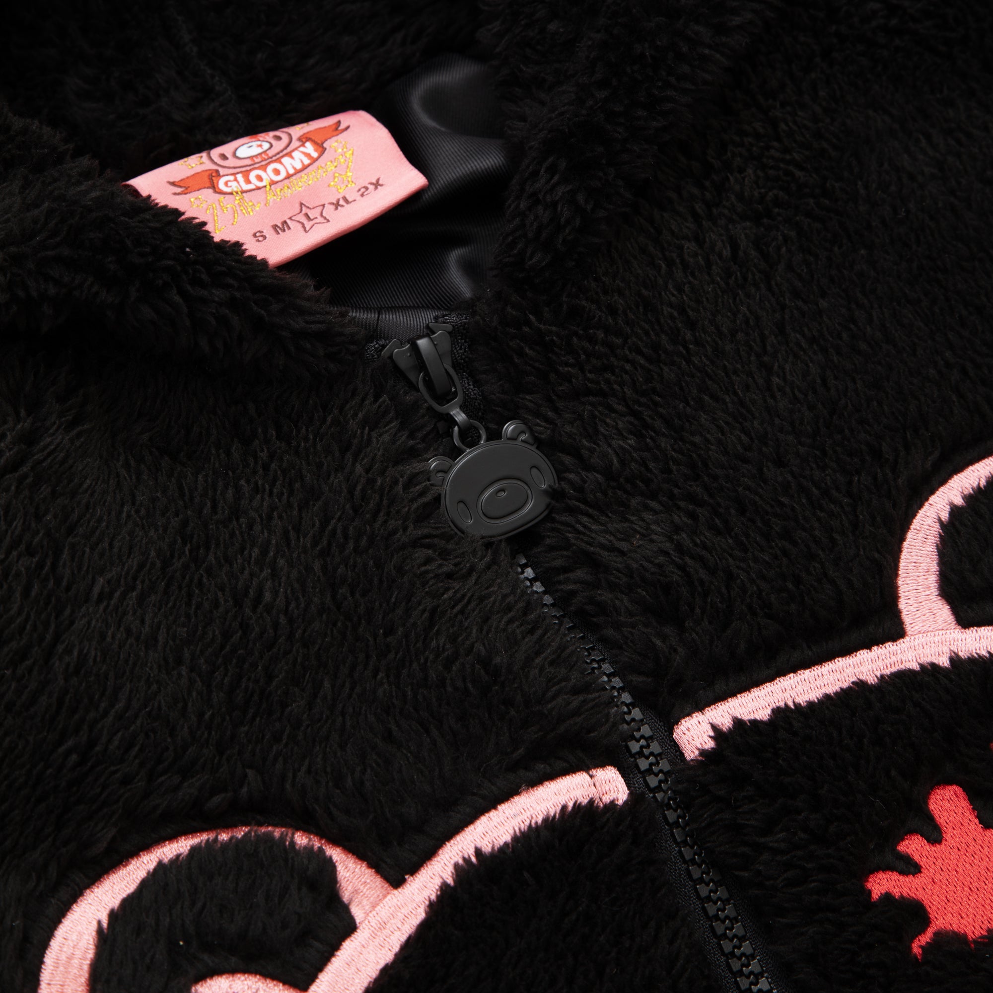 Gloomy Bear Black Furry Hooded Jacket