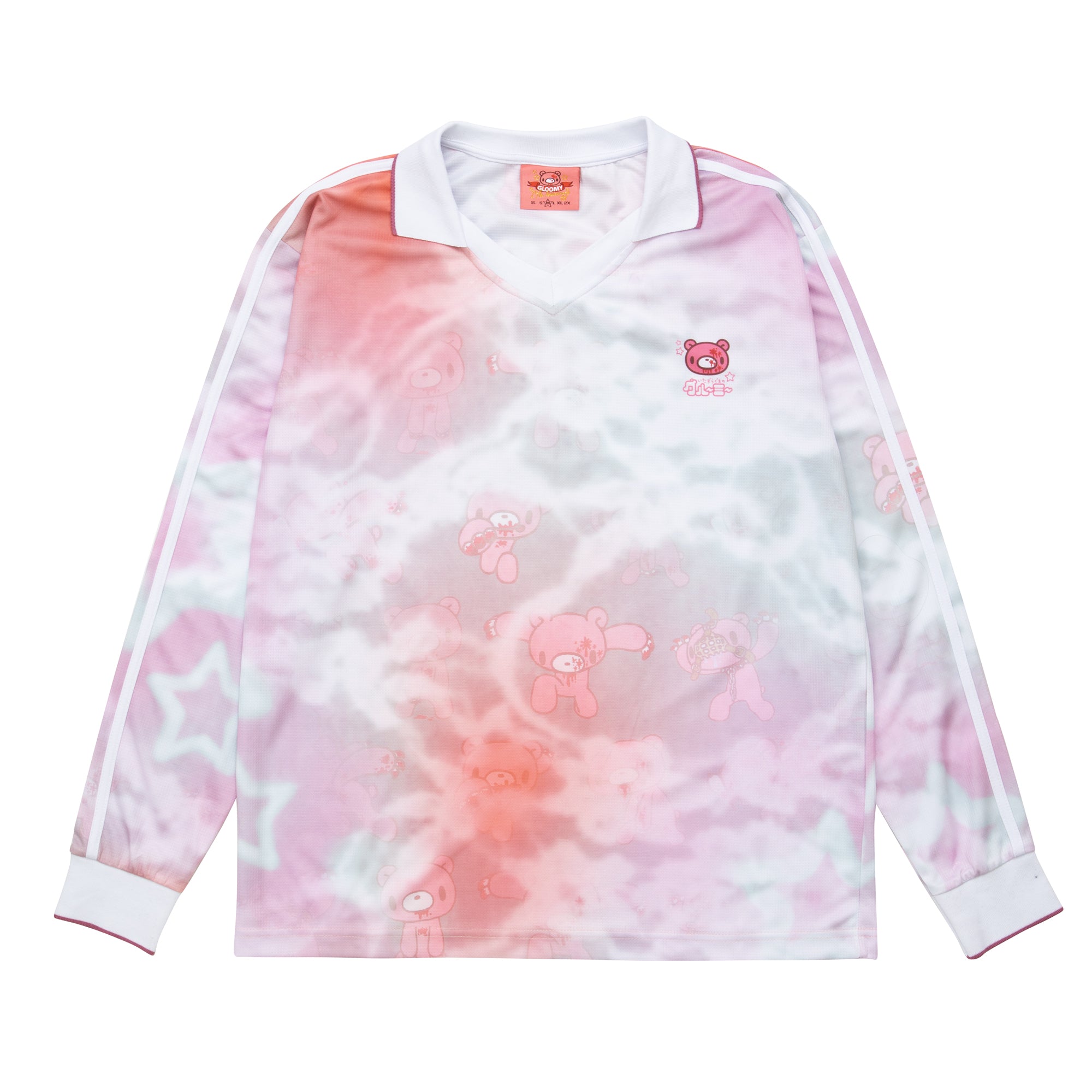Gloomy Bear Collared Long Sleeve Shirt [PINK]