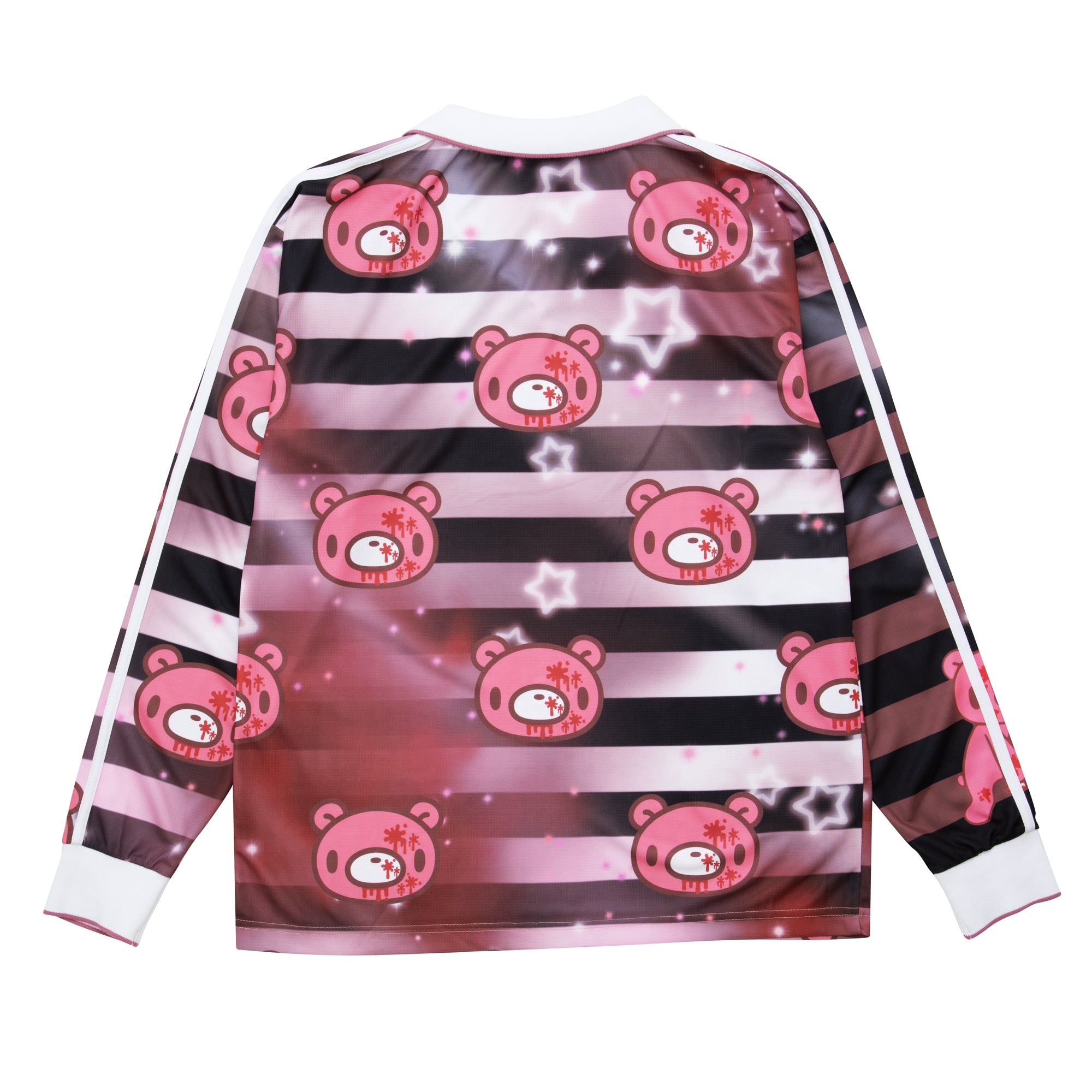Gloomy Bear Collared Long Sleeve Shirt [BLACK]