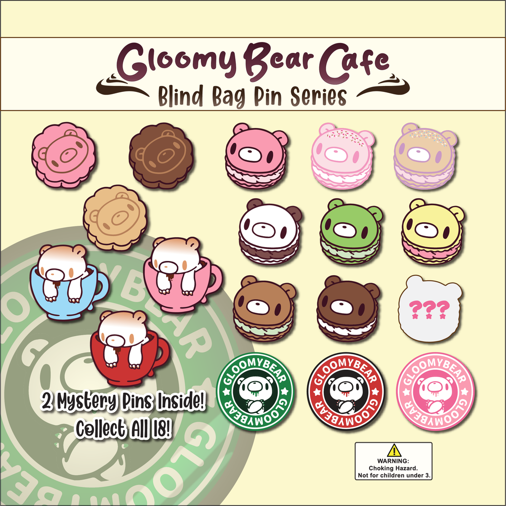 Gloomy Bear Cafe Blind Bag Enamel Pin