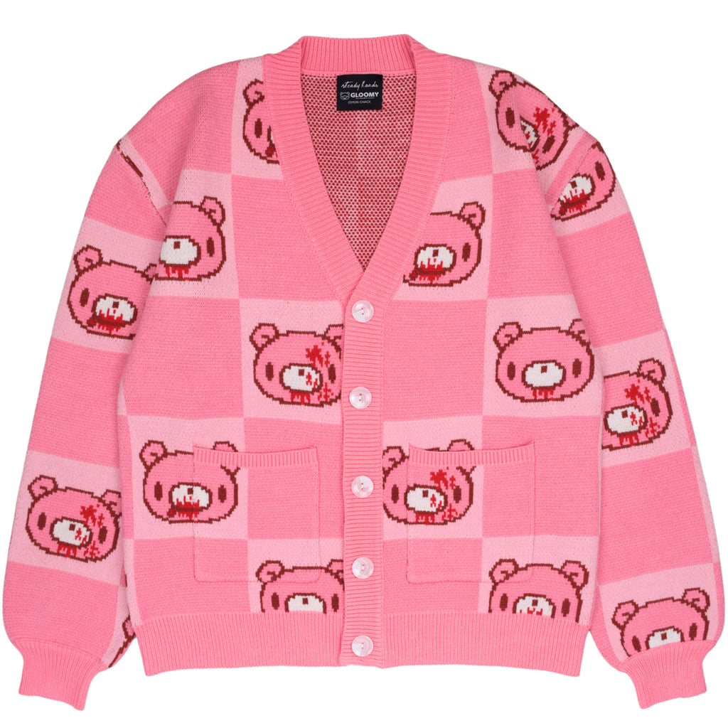 Gloomy Bear Patterned Cardigan