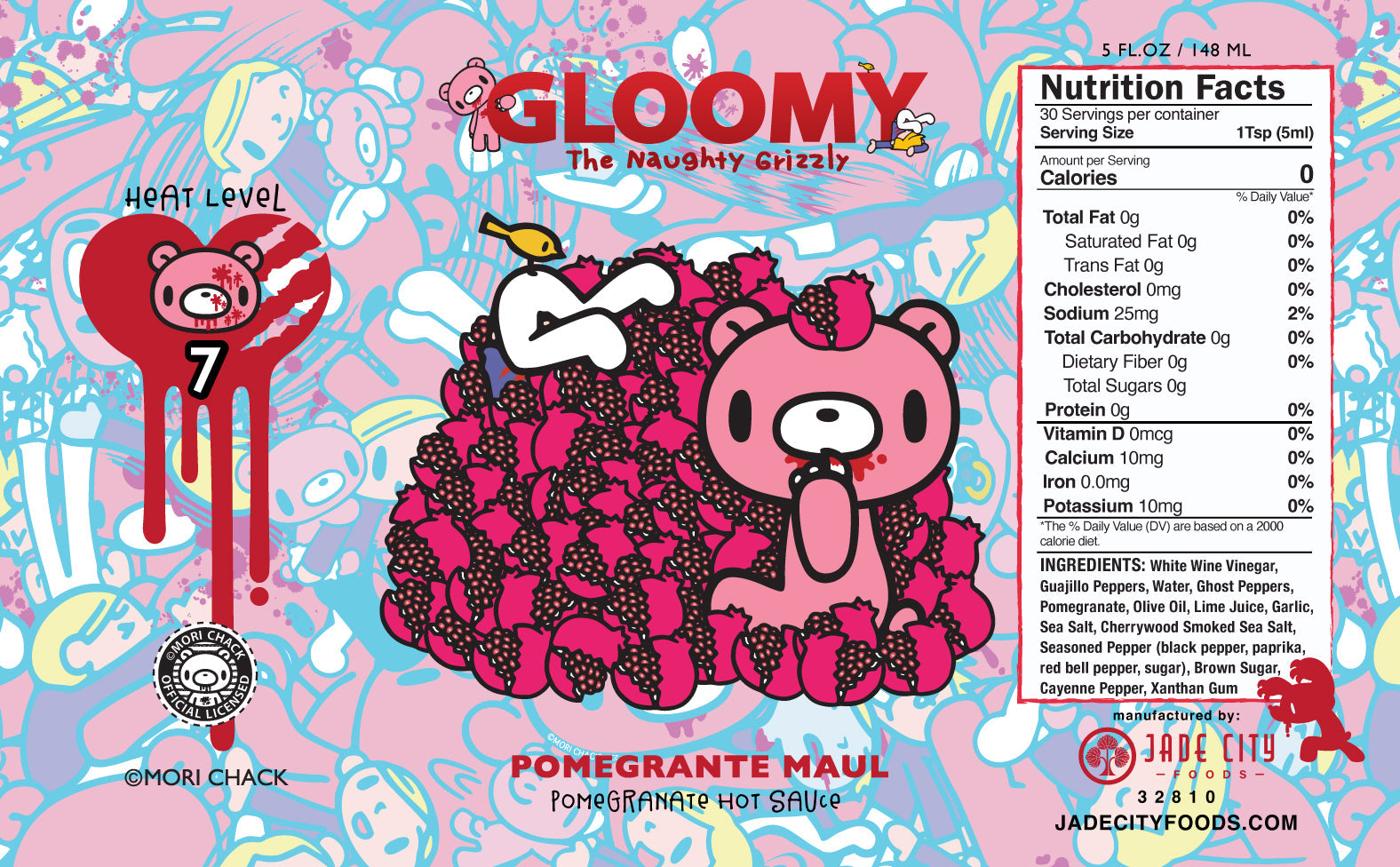 Gloomy the Naughty Grizzly Hot Sauce 5-Pack