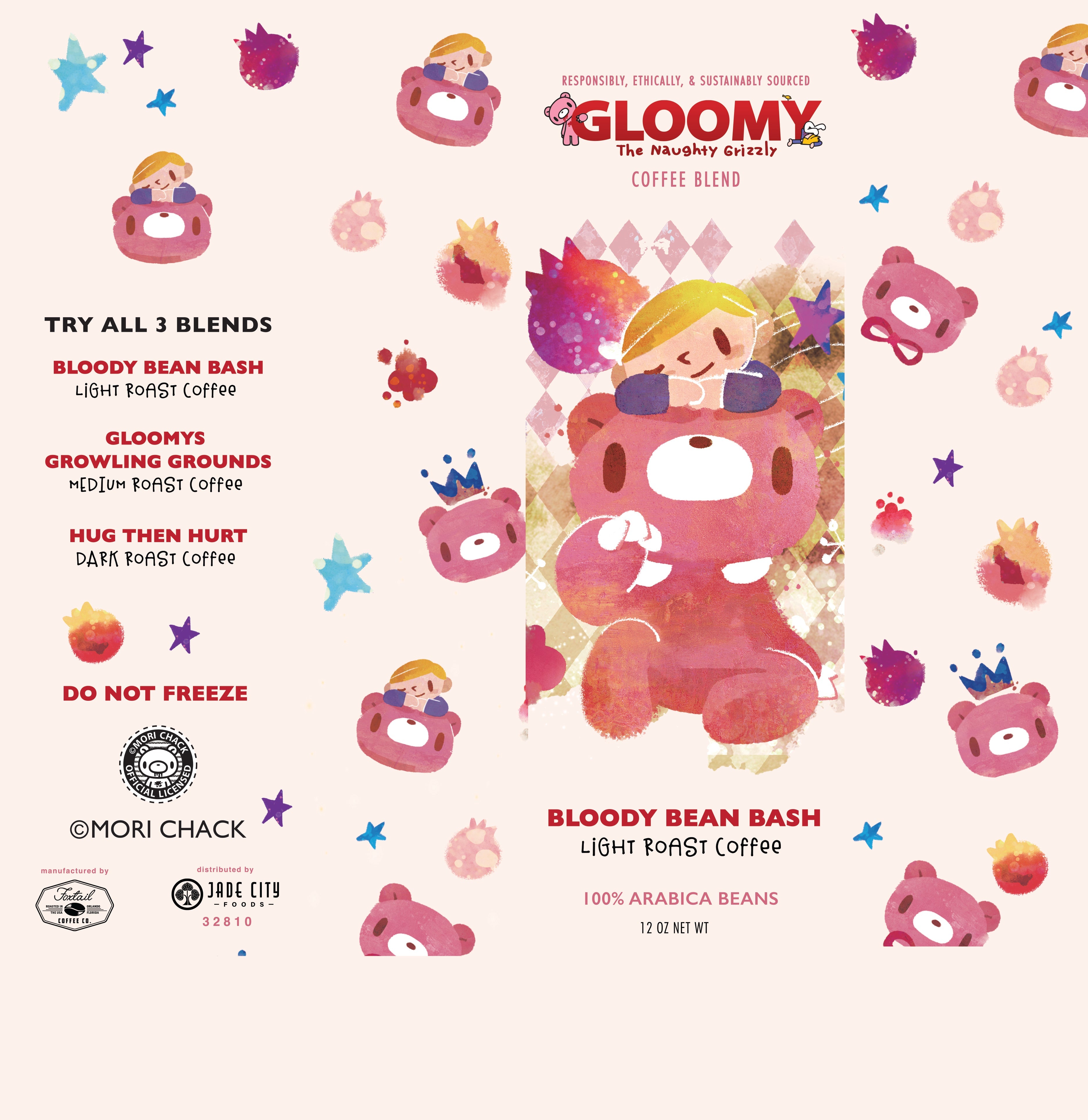 Gloomy the Naughty Grizzly Coffee 3-Pack