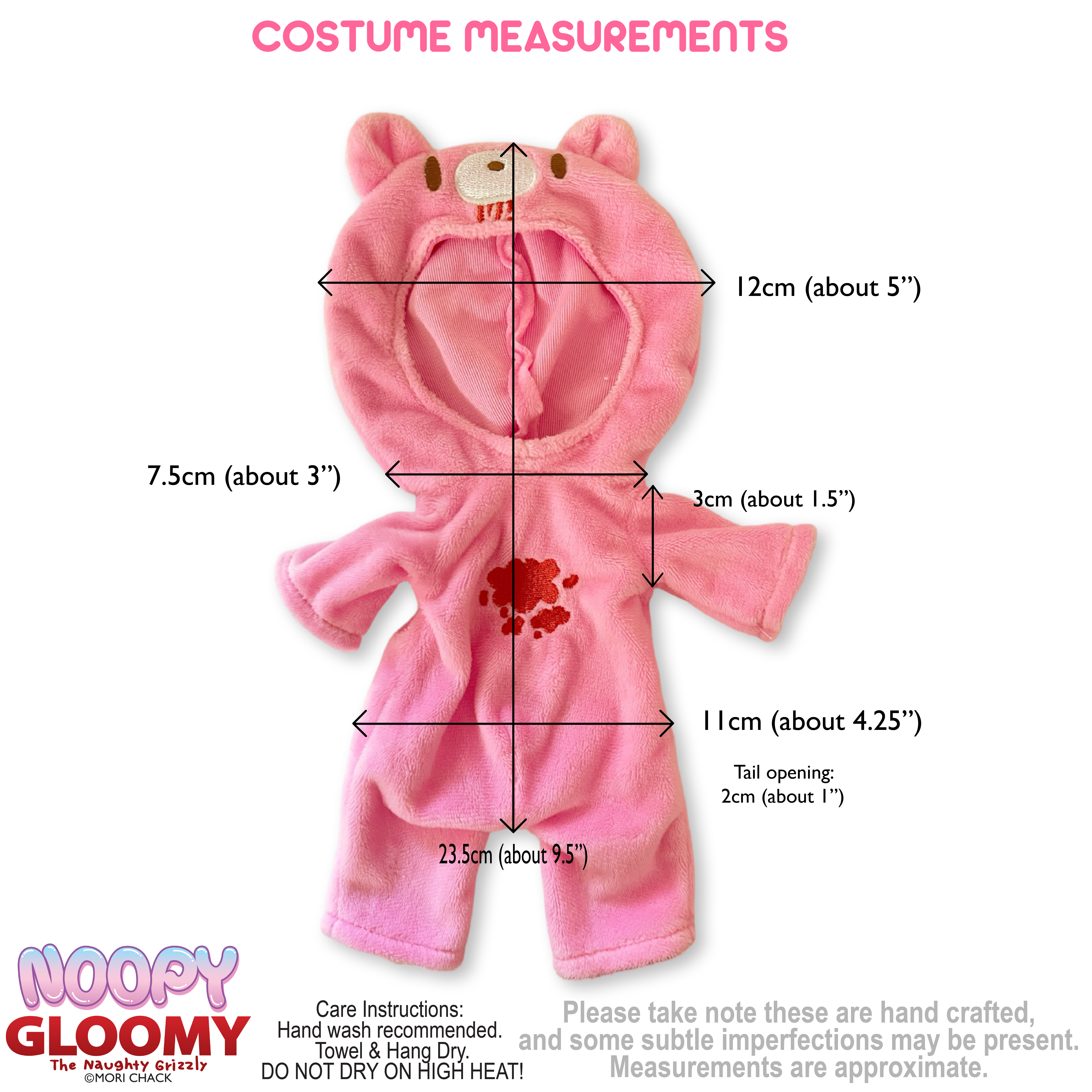 Gloomy Bear Kigurumi Costume for Noopy2 10" Plush