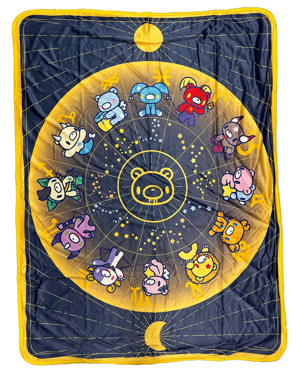 Gloomy Bear Zodiac Horoscope Throw Blanket