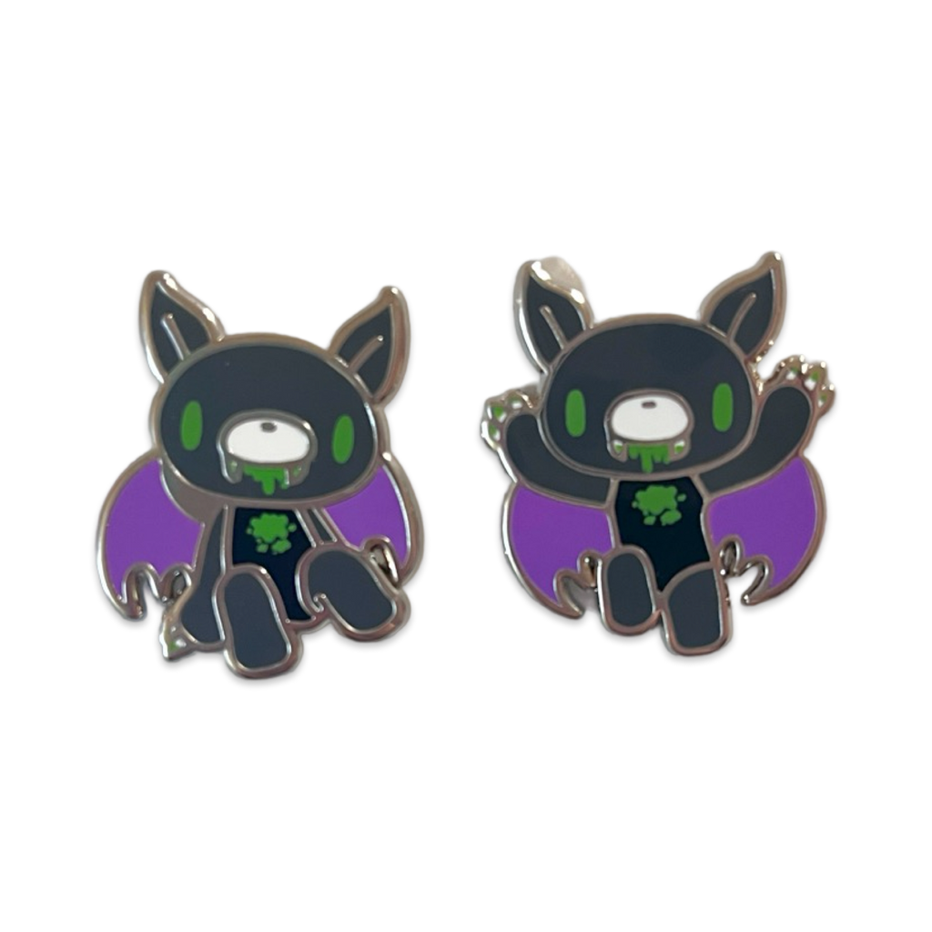 Gloomy Bear Bat Enamel Pin Set [PURPLE/GREEN]