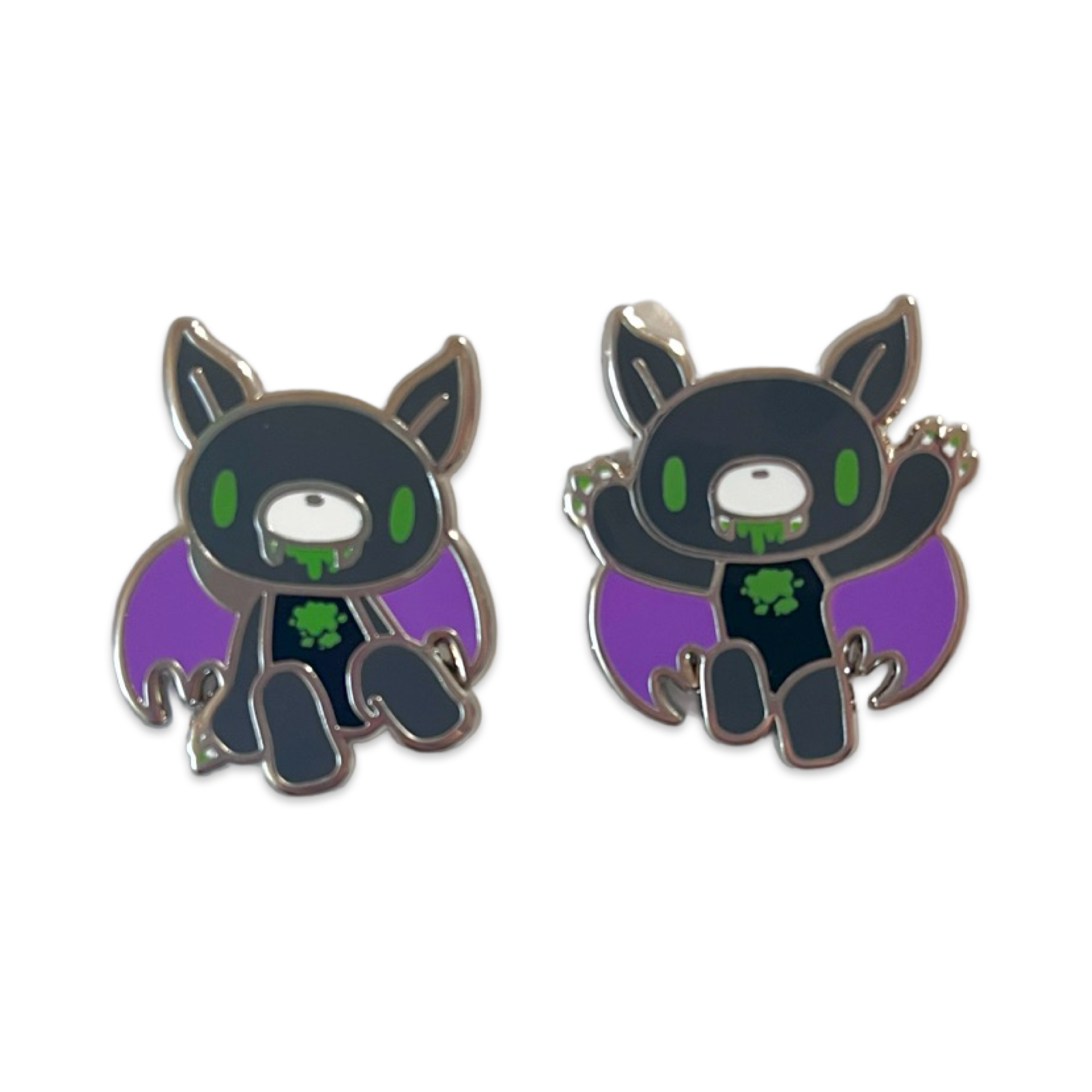 Gloomy Bear Bat Enamel Pin Set [PURPLE/GREEN]