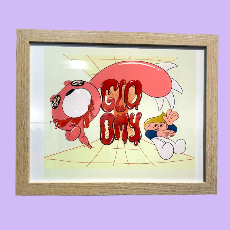 Genie Espinosa - Y2Kg-beR - Framed Giclee - Gloomy Bear Exhibition