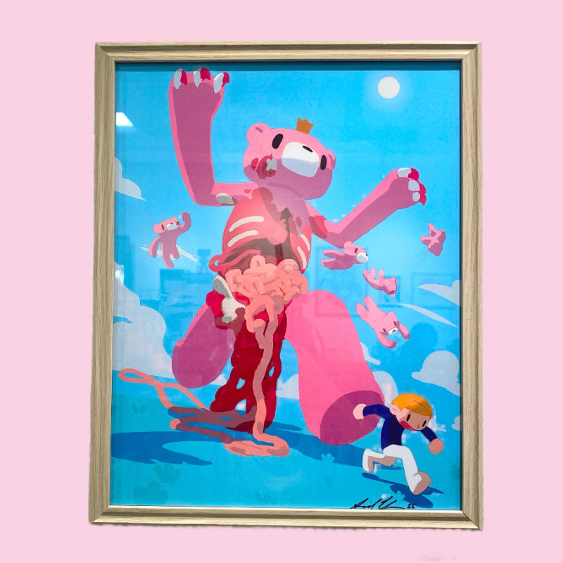Samuel Youn - Gloomy Bear Zombie King - Framed Giclee - Gloomy Bear Exhibition
