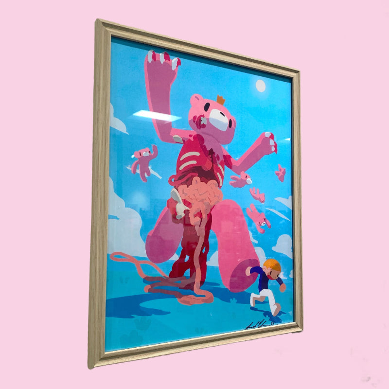 Samuel Youn - Gloomy Bear Zombie King - Framed Giclee - Gloomy Bear Exhibition