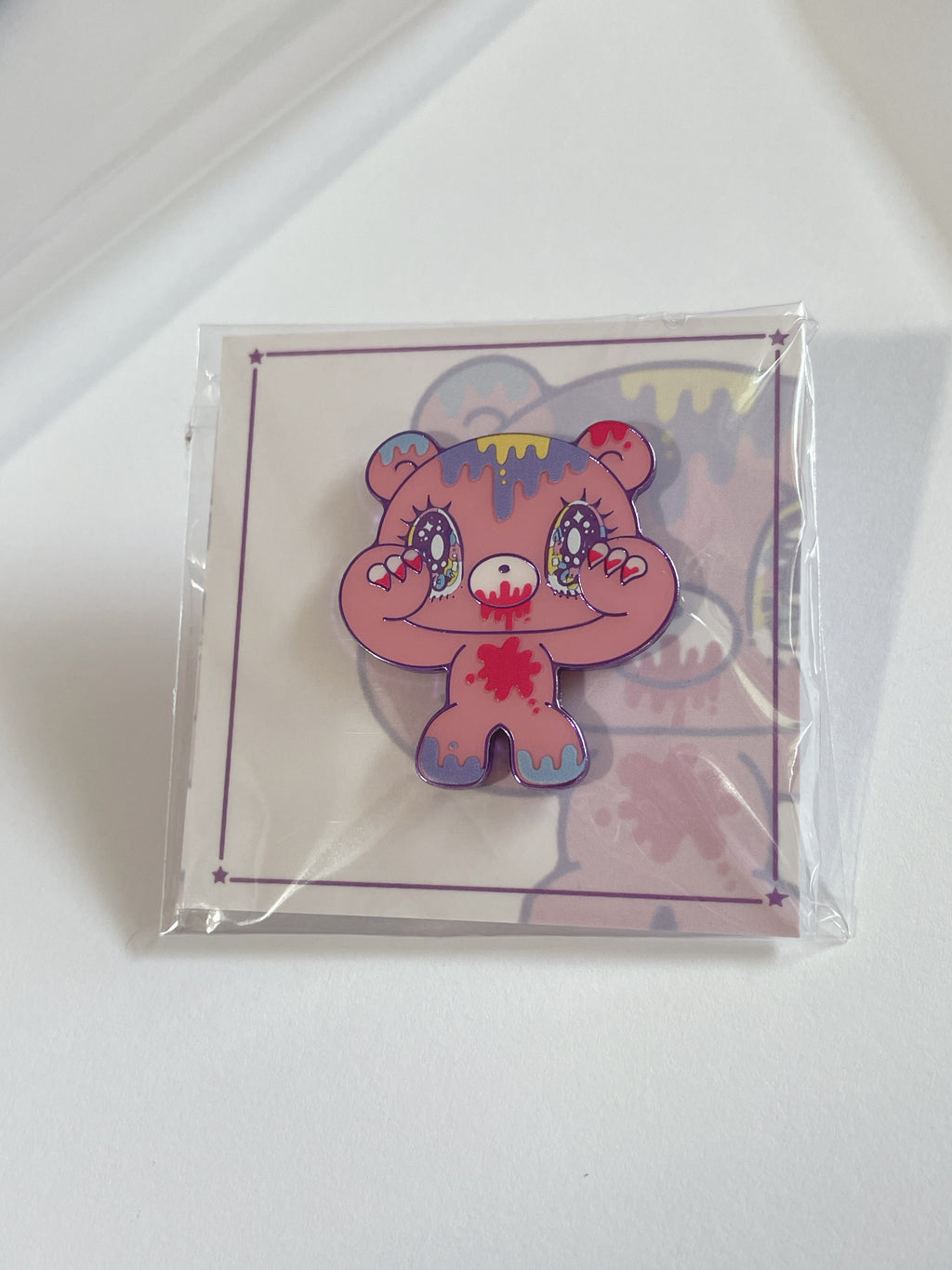 Standing Gloomy Bear Enamel Pin by Yurie Sekiya