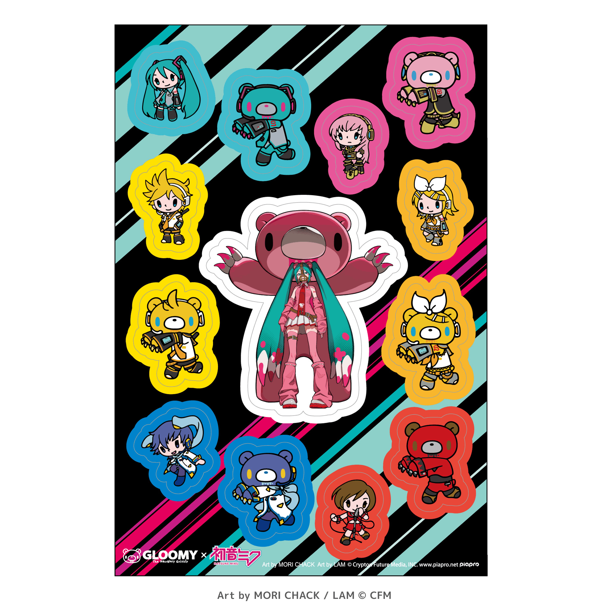 GLOOMY meets Hatsune Miku Sticker Sheet Standard & Mini Chara ver.