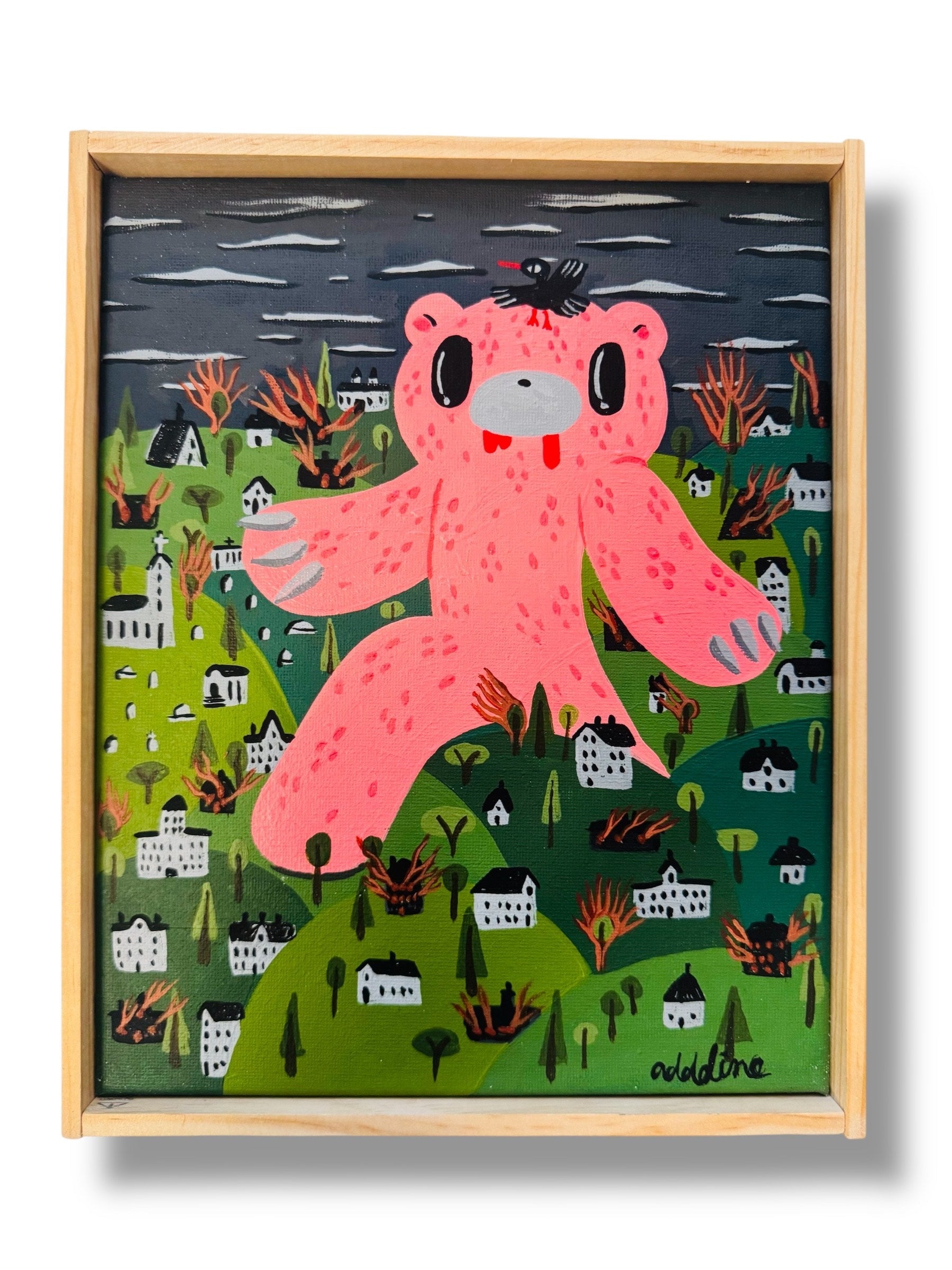 Burger Babie - Gloomy Bear Hideside - Original Artwork -Gloomy Bear Exhibition