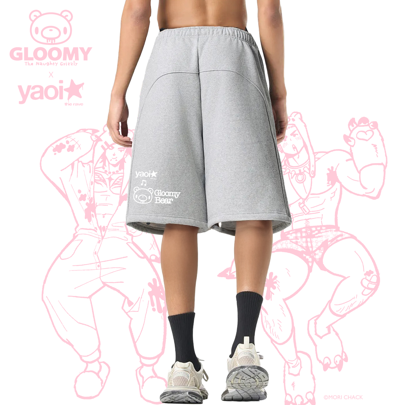 YAOI x GLOOMY BEAR Off Season Sweat Shorts