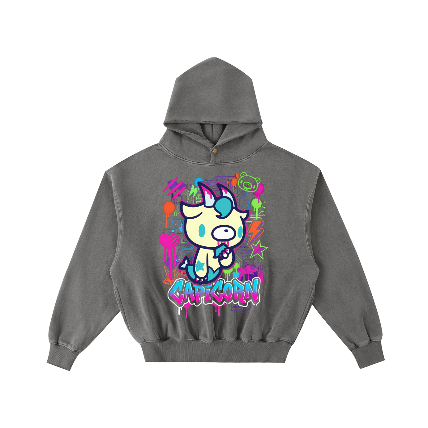 Capricorn Gloomy Washed Fleece Hoodie