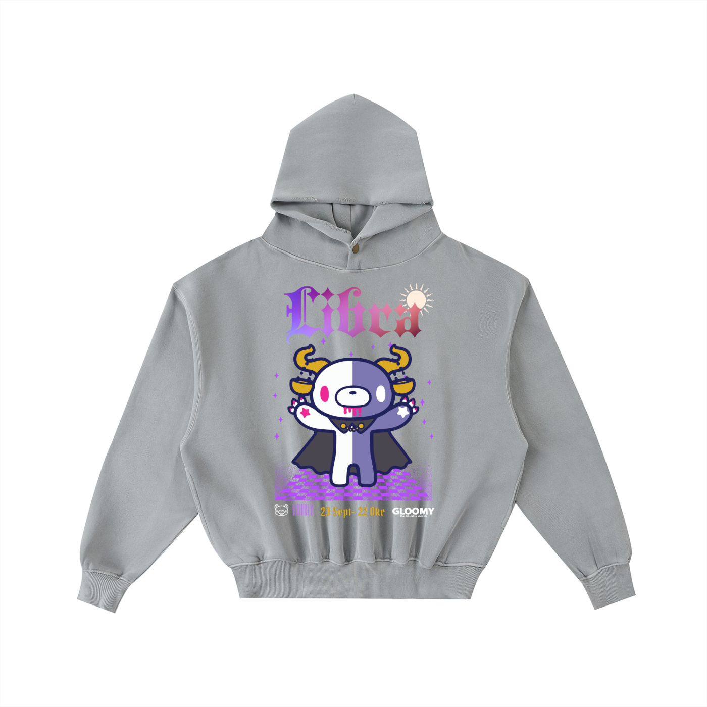Frayed Enzyme Washed Fleece Hoodie