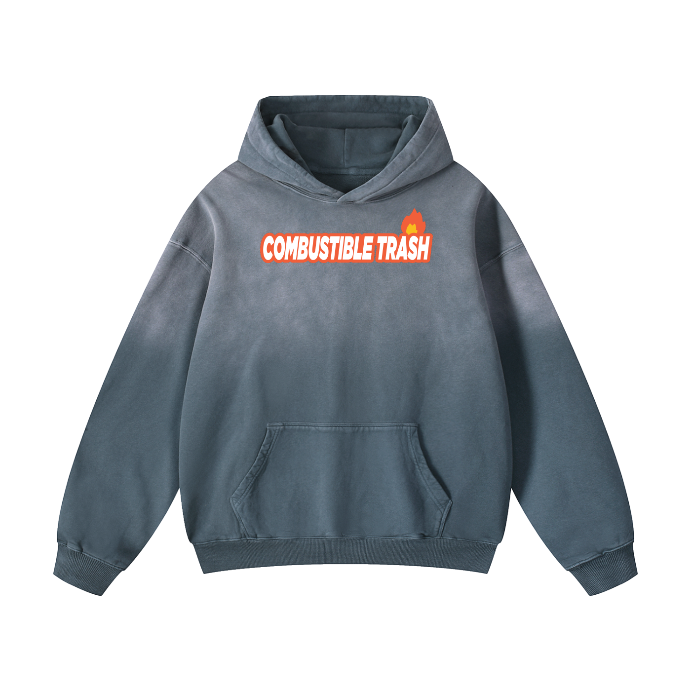 Messy Gloomy Heavyweight Sunfade Oversized Hoodie