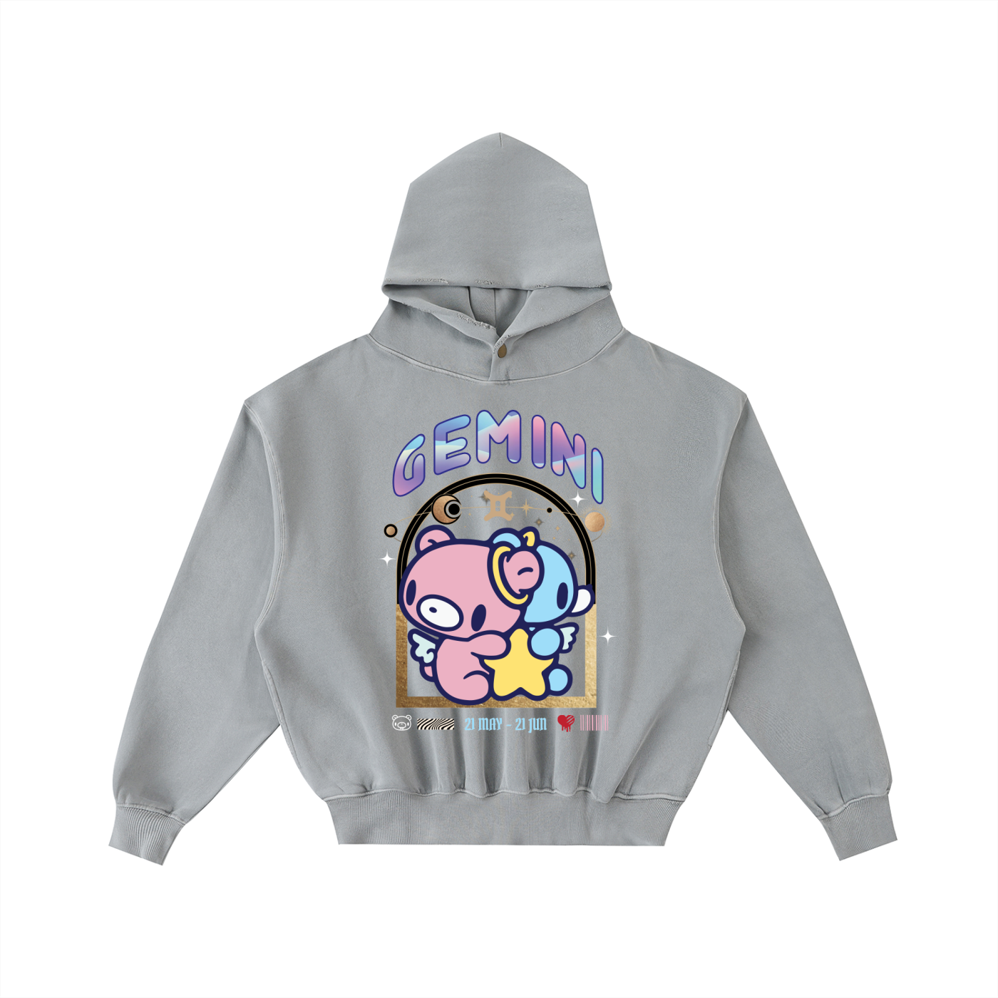 Gloomy Bear Gemini Washed Fleece Hoodie