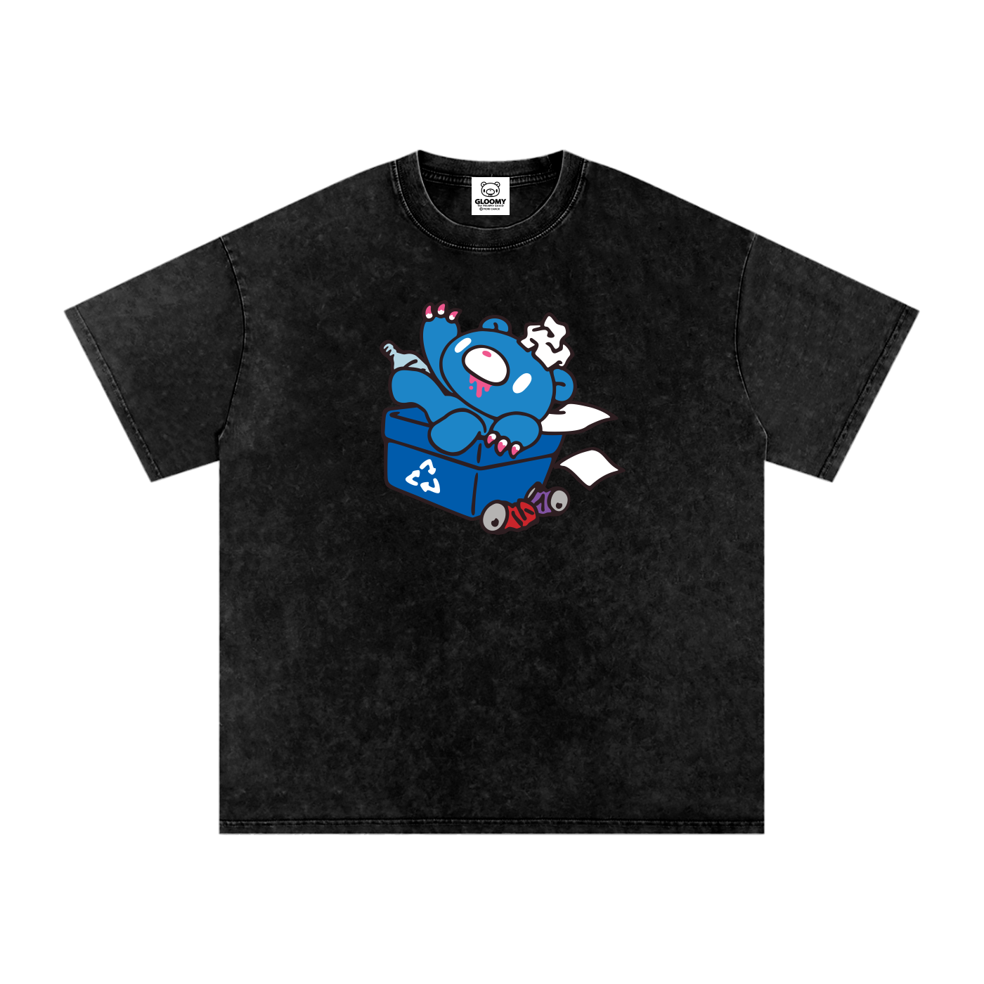 Snow Washed Oversized Cotton T-Shirt