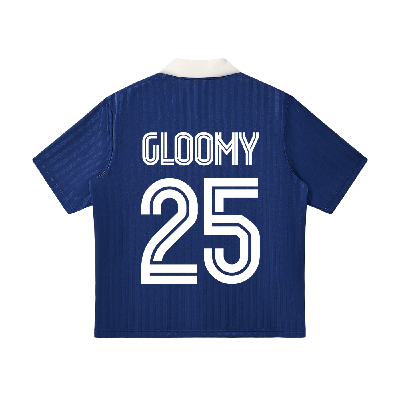 Gloomy Bear 25 Contrast Collar Striped Soccer Jersey