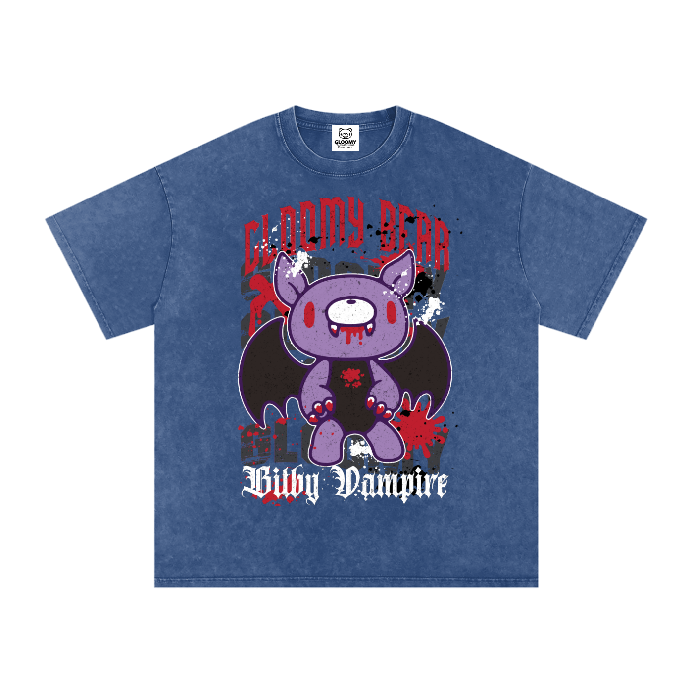 BItby Vampire Gloomy Halloween Acid Wash T