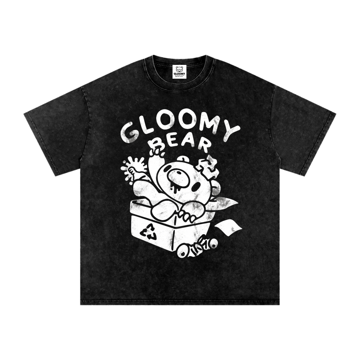 Gloomy Trash Monochrome Collections Acid Wash T