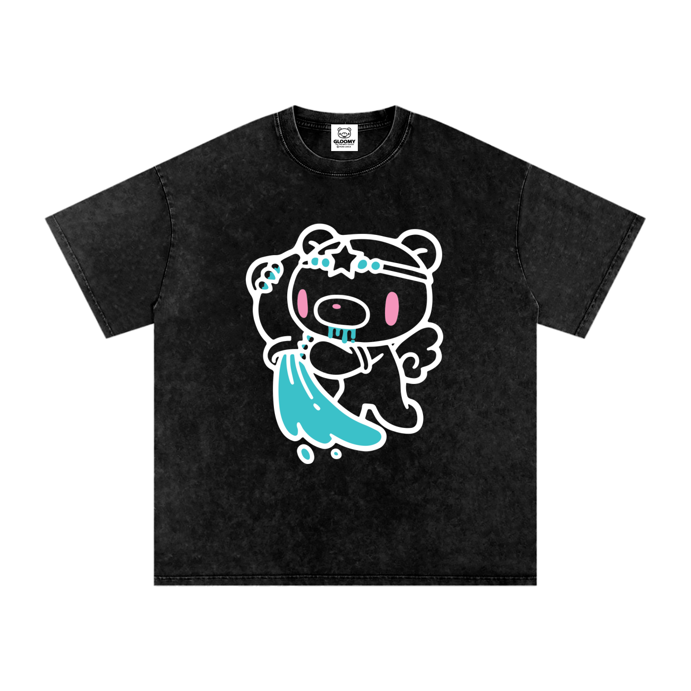 Snow Washed Oversized Cotton T-Shirt