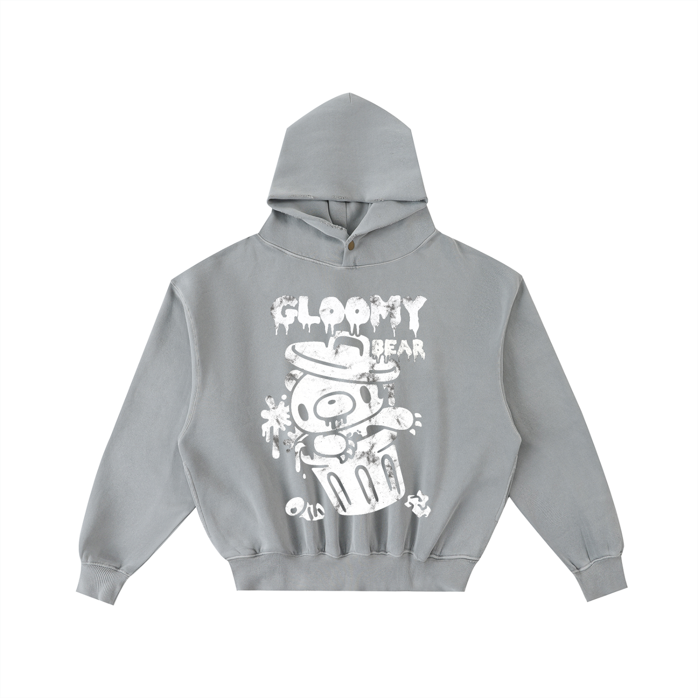 Gloomy Trash Monochrome Collections Washed Fleece Hoodie