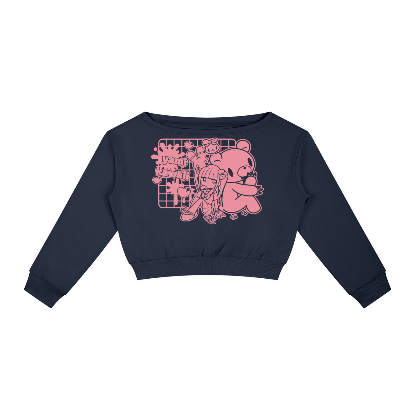 Menhera x Gloomy Off-Shoulder Sweatshirt