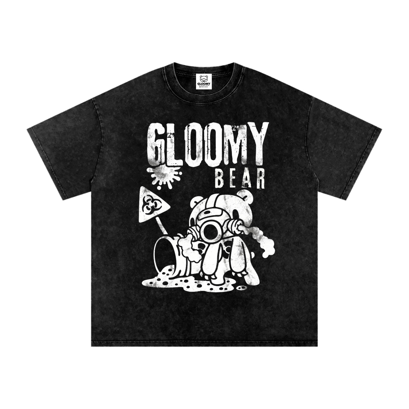 Gloomy Trash Monochrome Collections Acid Wash T