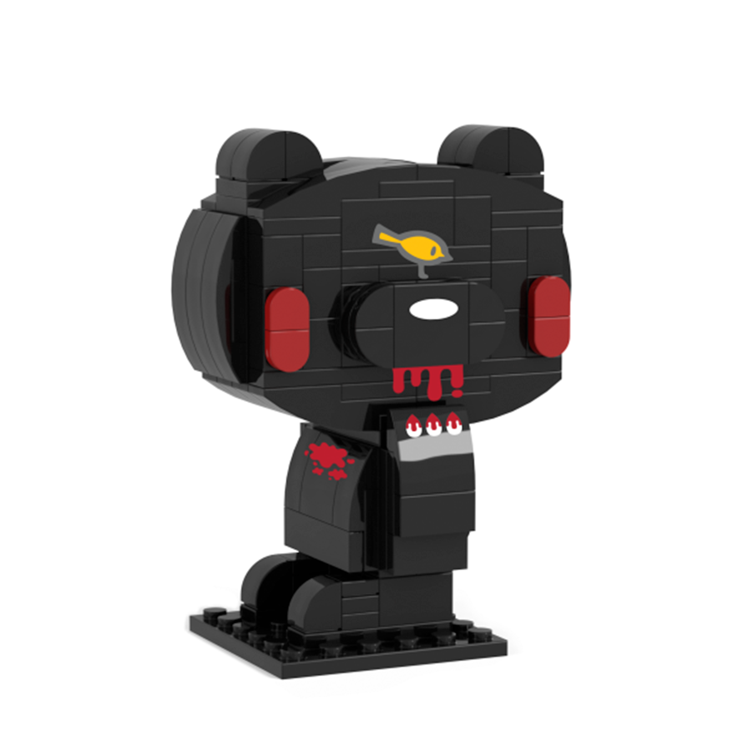 NYCC Exclusive All-Black Gloomy Bear Snap & Switch Block Figure