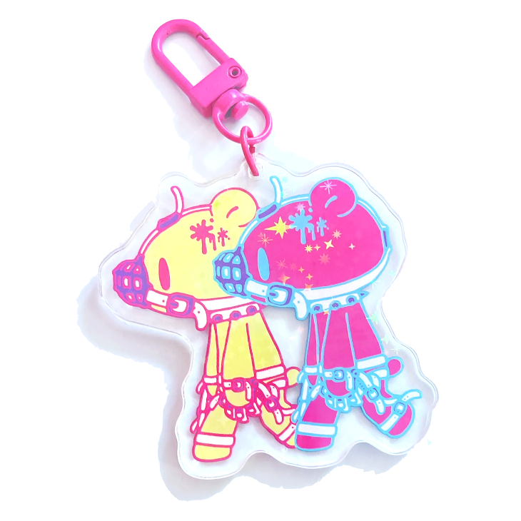 Neo-Harajuku Bondage Gloomy Bear Acrylic Keychain