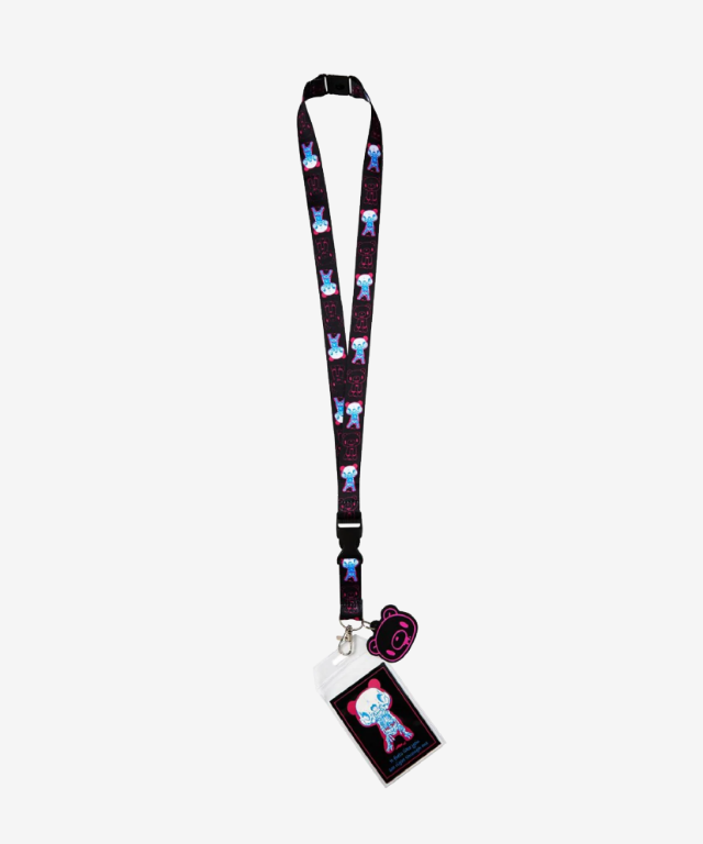 Gloomy Bear Skeleton PVC Lanyard