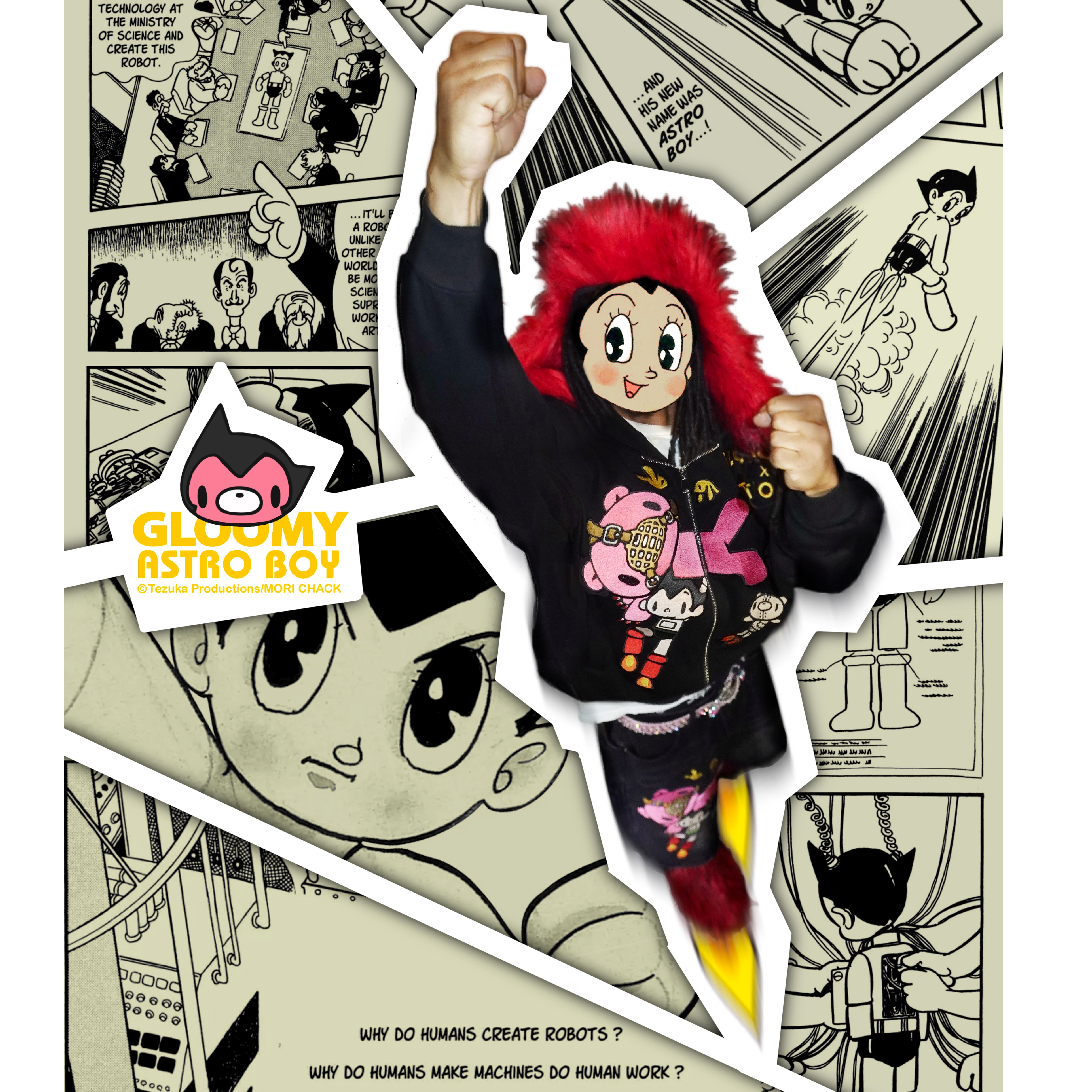 Gloomy Bear x Astro Boy Zip Hoodie Jacket