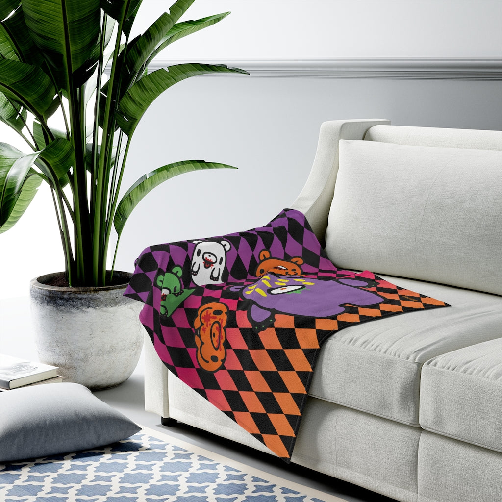 Monster Gloomy Halloween Edition - Velveteen Blanket