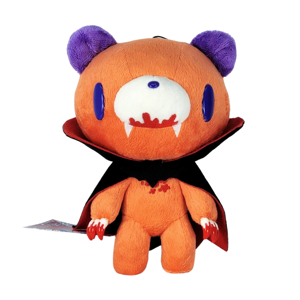 Dracula Gloomy Bear Plush - Orange Body / Black Red Cloak