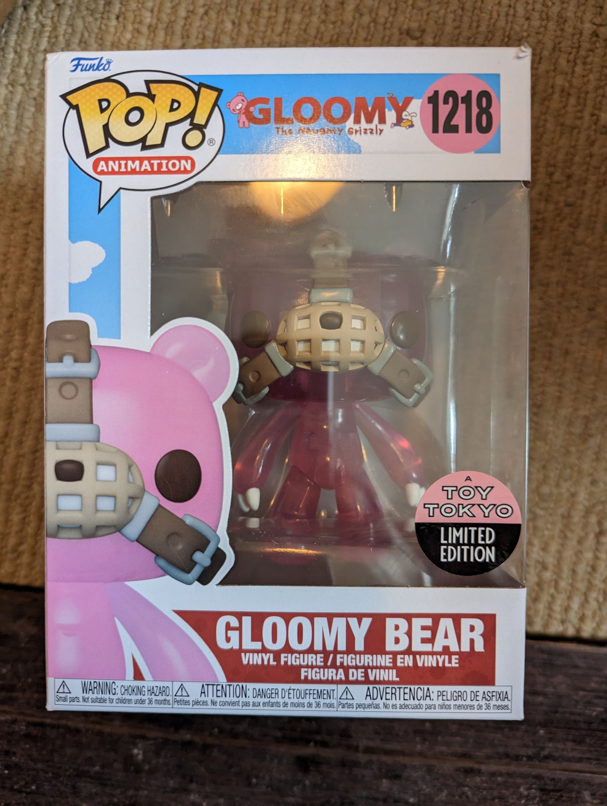 Funko Pop! Animation: Gloomy The Naughty Grizzly Translucent Toy Tokyo Exclusive Chance of Chase!
