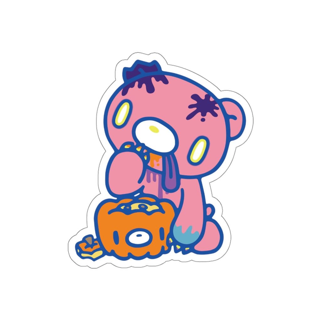 Pumpkin Zombie Gloomy Bear - Die Cut Sticker