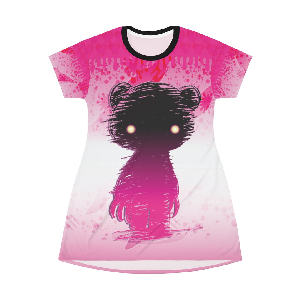 Gloomy Bear Neo Shadow Abstraction AOP T-Shirt Dress