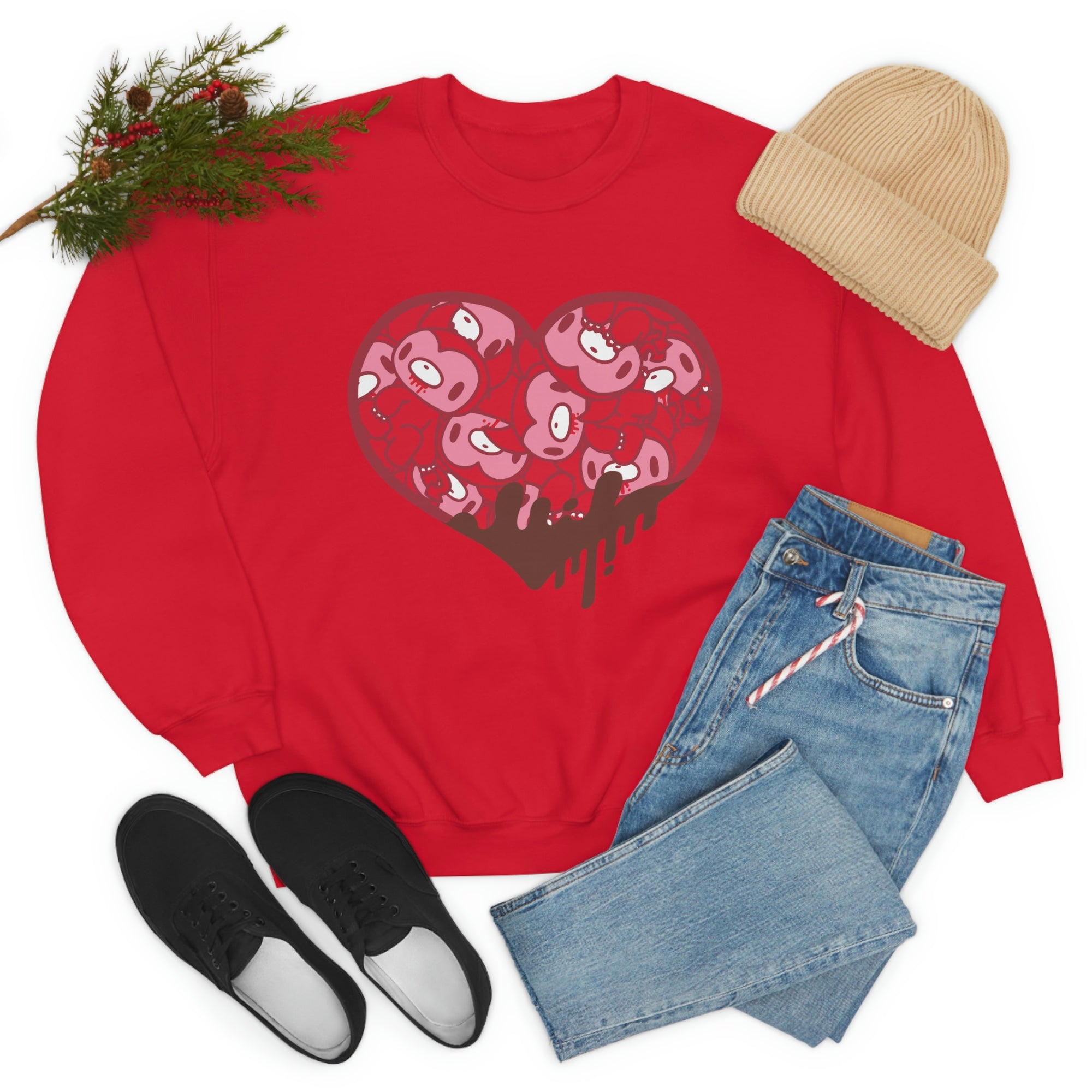 Valentine's Day Gloomy Chocolate Heart -  Crewneck Sweatshirt