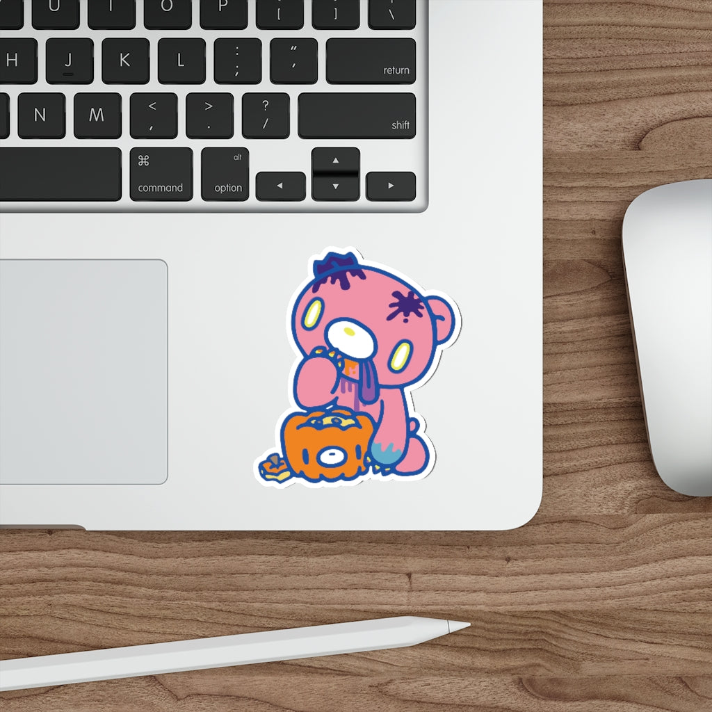 Pumpkin Zombie Gloomy Bear - Die Cut Sticker