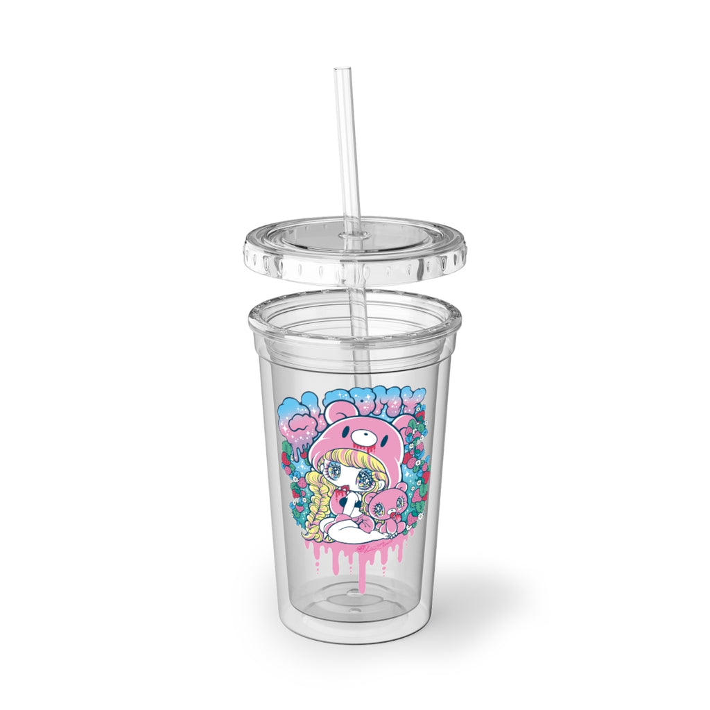 YURIE SEKIYA x GLOOMY BEAR ⭐️ GLOOMY-GIRL STRAWBERRY Acrylic Cup