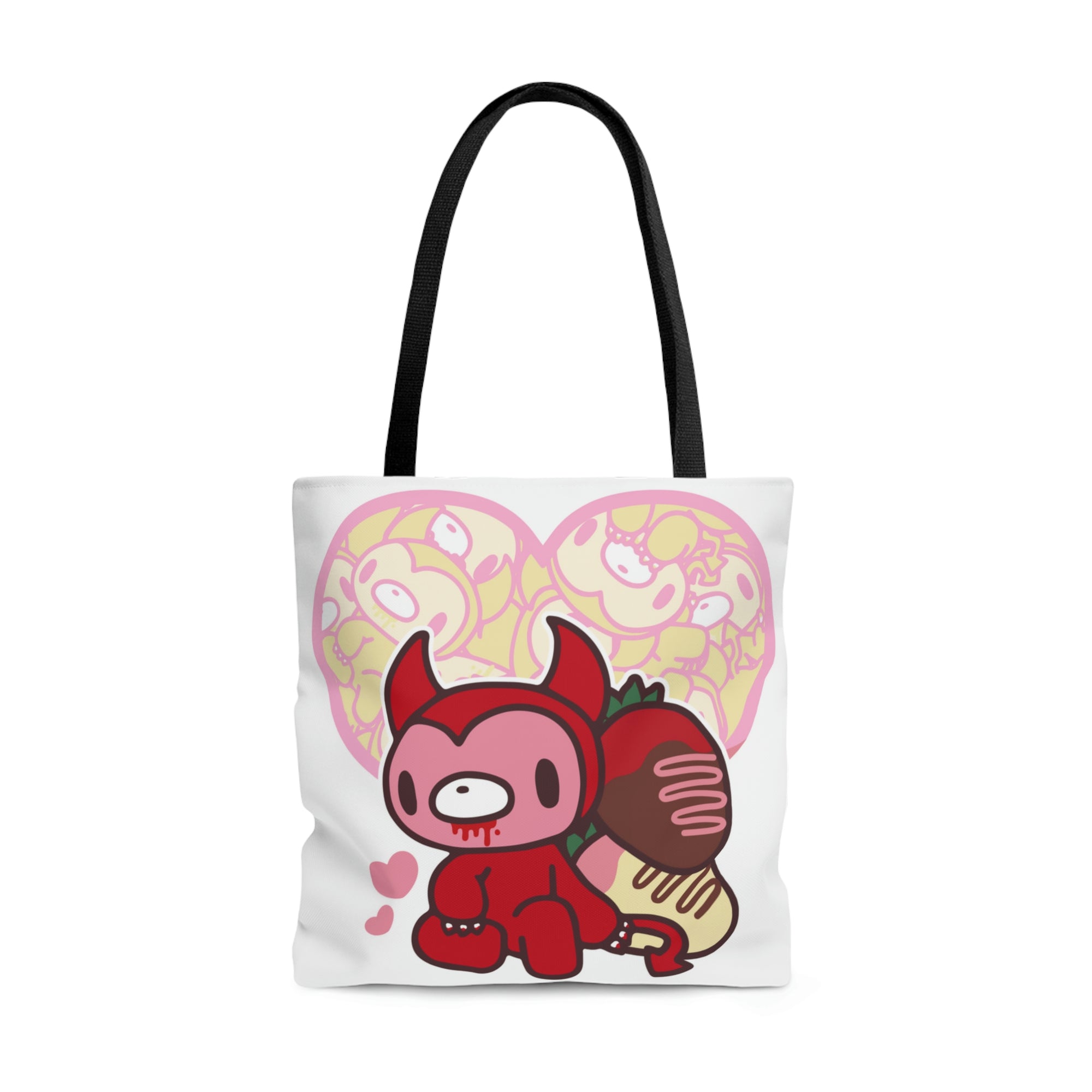 Gloomy Bear Valentine's Day White Chocolate Strawberries Tote Bag